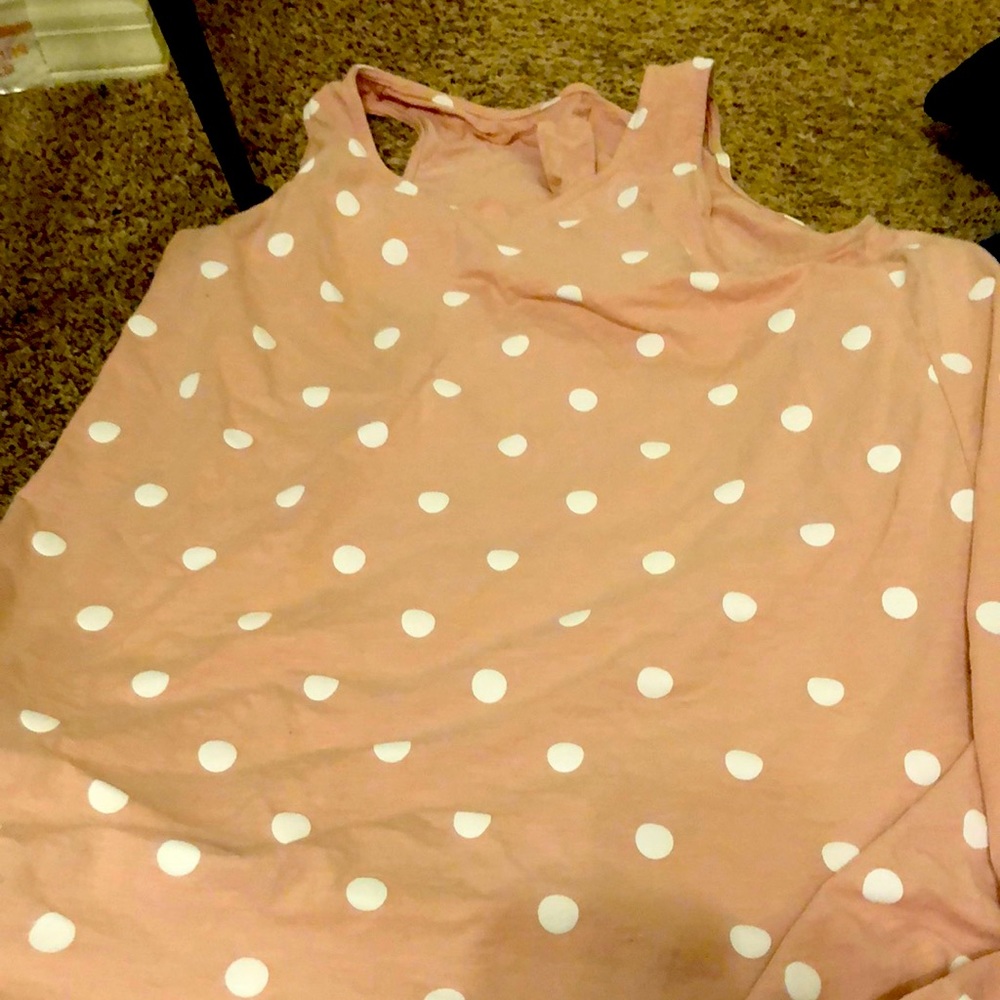Pink polka dot dress